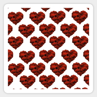 red heart pattern Sticker